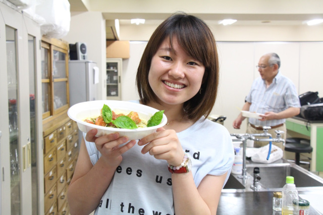 冷製パスタの完成